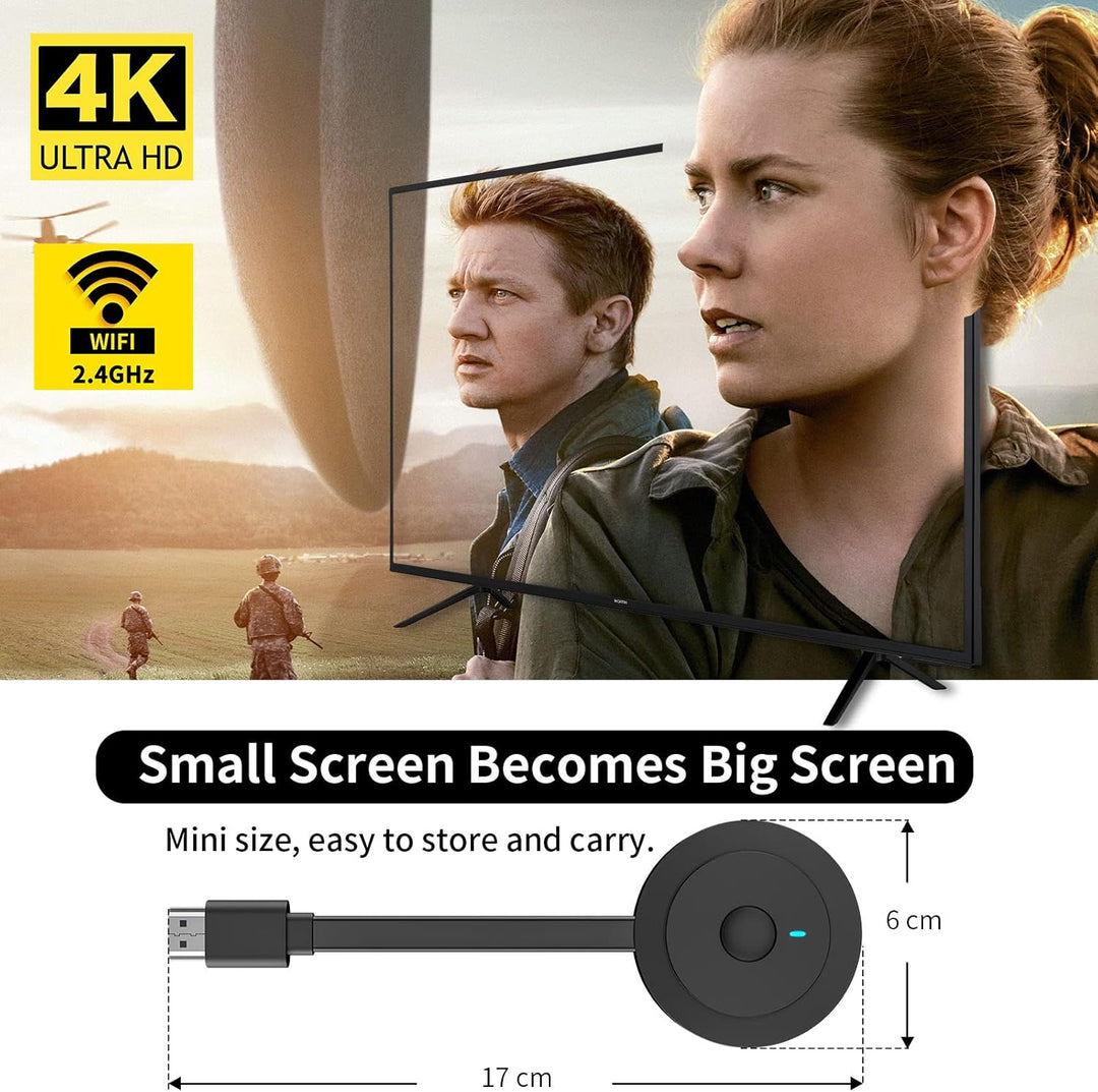 AT-MIZHI Wireless HDMI Dongle für Miracast - 4K HD Display WiFi Adapter für Streaming from Smartphon