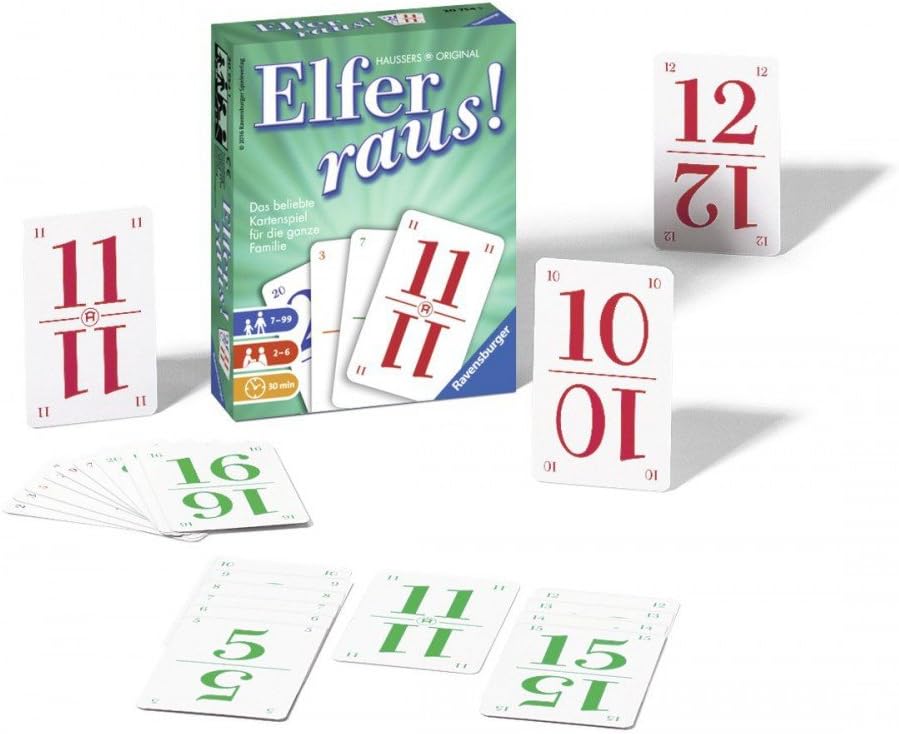 Ravensburger 20754 - Elfer raus Kartenspiel, Gesellschaftsspiel für 2-6 Spieler, Spiel ab 7 Jahren f