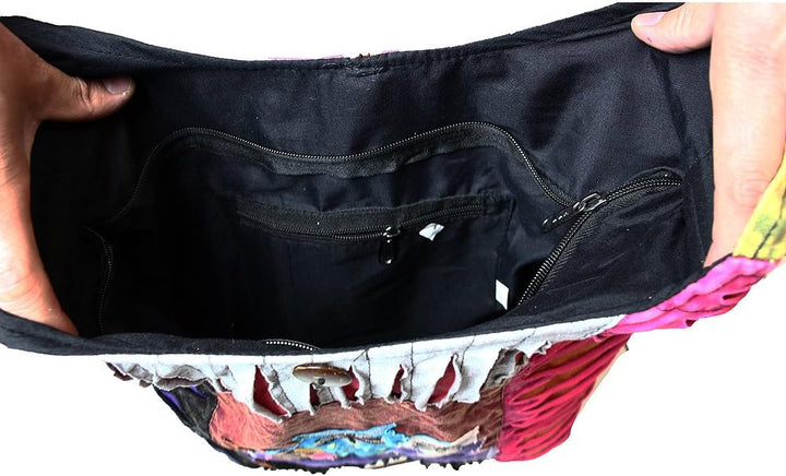 Bohemian Hippie Crossbody Umhängetasche Sling Slouch Hobo Baumwolle Handgefertigte Verschiedene Must