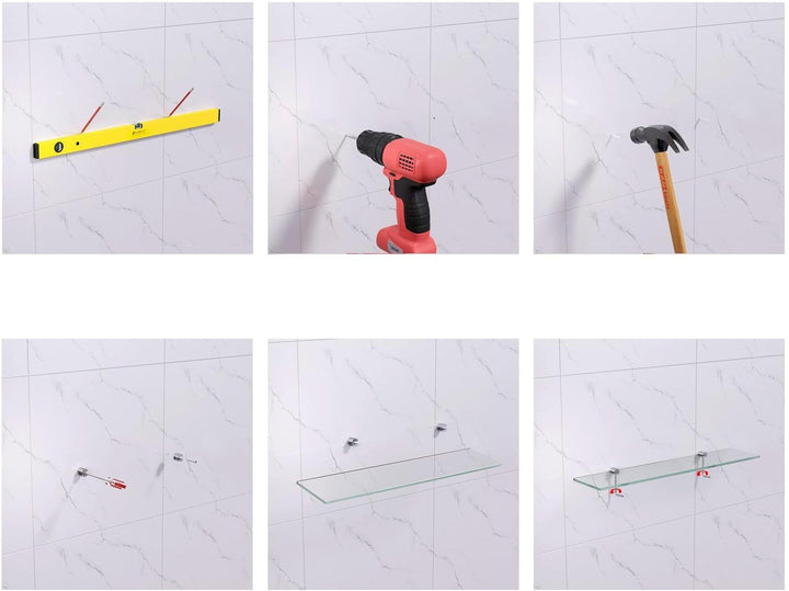 Glasablage Bad Glasregal Wand Wandablage Wandregal Badablage Glas Badezimmer 50 cm Badezimmer Regal