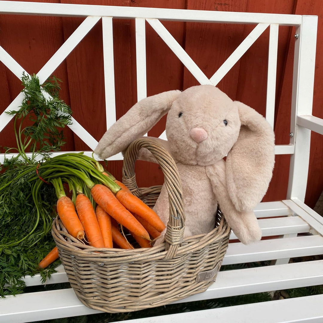 UNUS Kinder-Einkaufskorb Weidenkorb für den Kaufladen Picknickkorb Osterkorb grau Grau klein, Grau k