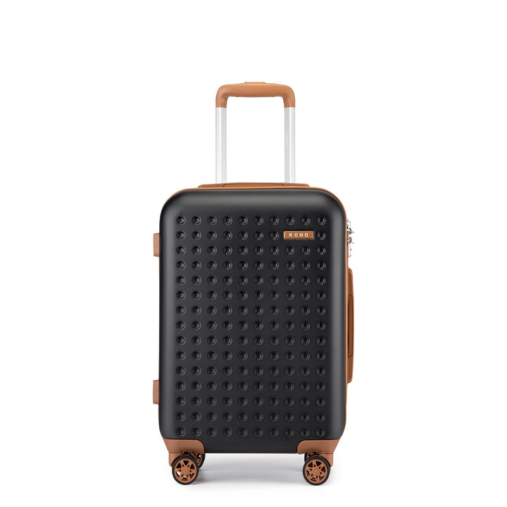 KONO Koffer Trolley Klein Hartschalenkoffer Reisekoffer von ABS Hartschalen Handgepäck mit 4 Spinner