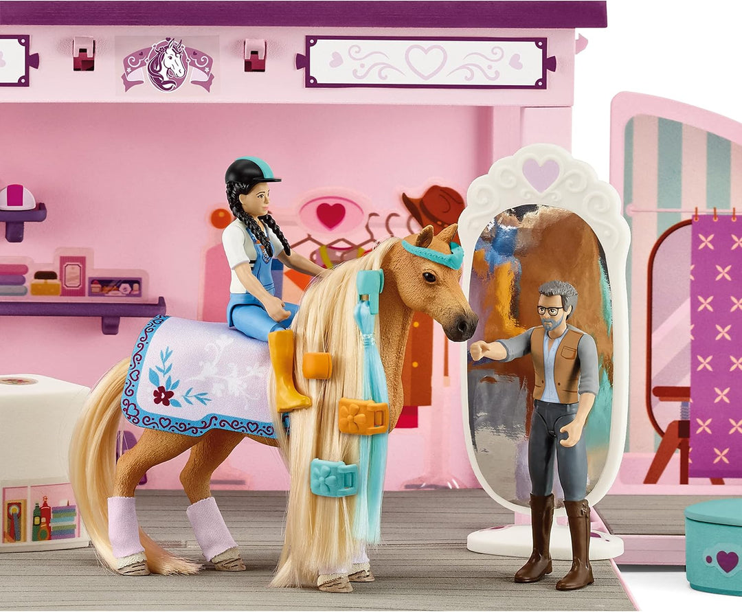schleich 42587 Pop-Up Boutique , für Kinder ab 4+ Jahren, HORSE CLUB Sofia's Beauties - Spielset