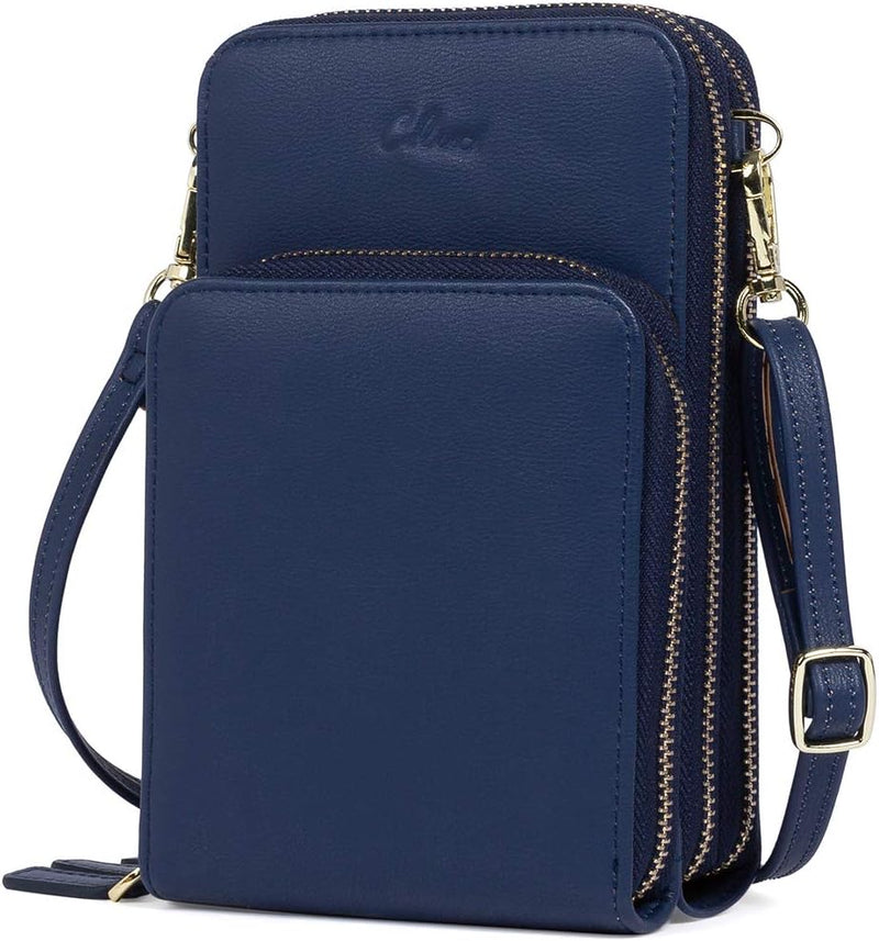 CLUCI Handy Umhängetasche Damen Klein Crossbody Clutch Leder Handytasche mit Geldbörse Damen Schulte