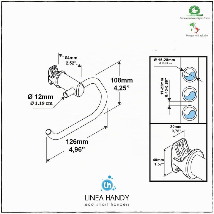 LH 1 Stück Handy Pap - Toilettenpapierhalter ohne Bohren für das Badezimmer, selbstschraubend am Bad