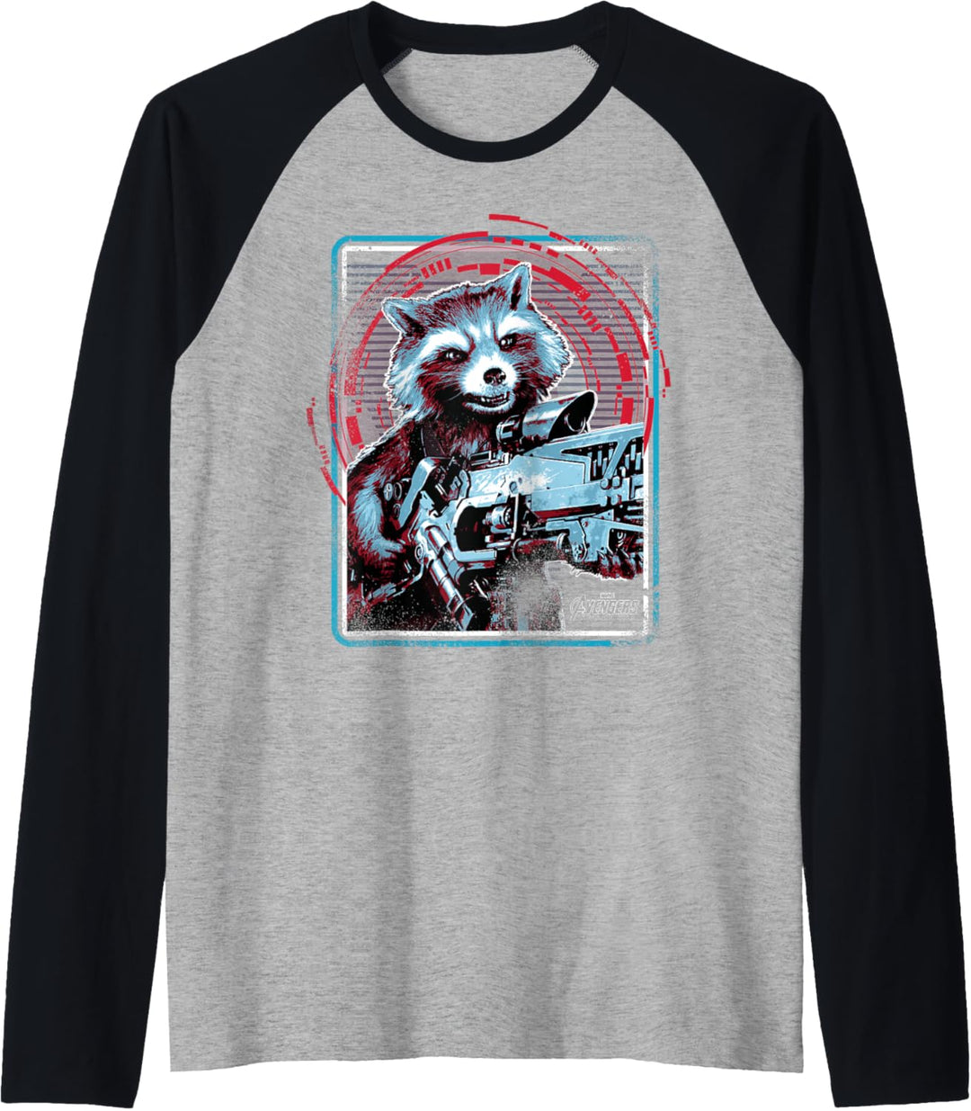 Marvel Infinity War Rocket Raccoon Digital Abstract Raglan