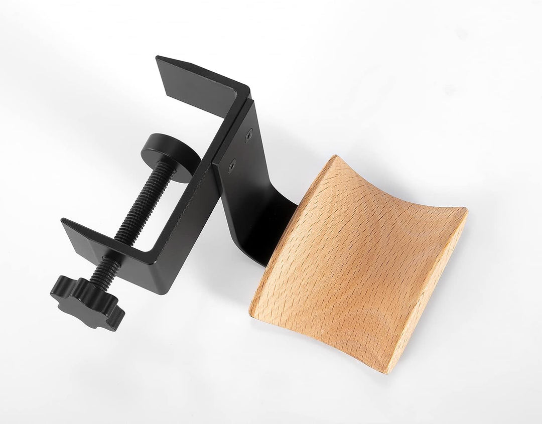 GGF Kopfhörer Halter Kopfhörer Ständer mit 6cm Breiter Kopfstütze aus Buche Headset Halterung Verste