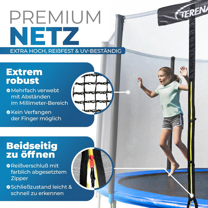 Terena Trampolin mit Sicherheitsnetz Gartentrampolin 305 cm, 305 cm