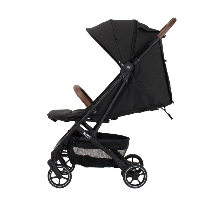 Novi Baby® Sky Buggy - Schwarz - zusammenklappbar - Inklusive Becherhalter - Inklusive Regenschutz,