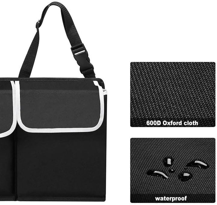 Car Design Kofferraumtasche Organizer Autotasch Robuster Schwarz Nadelfilz, für Jedes Fahrzeug Passe