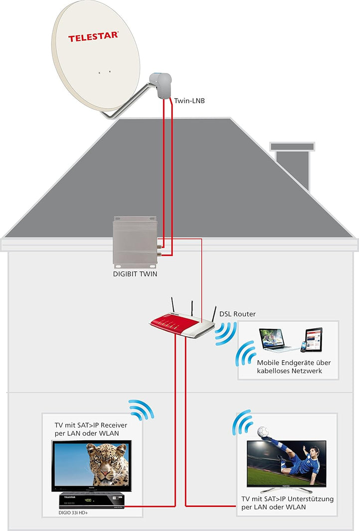 Telestar Digibit Twin SAT-to-IP Router Single, Single
