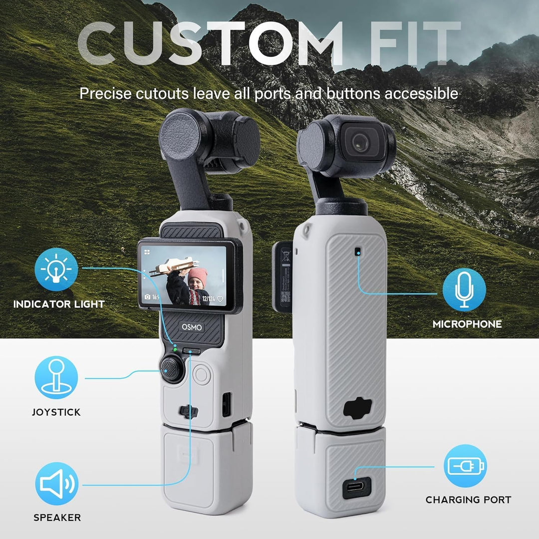 Pocket 3 Case, Soft Silikon Protective Case Cover kompatibel mit DJI Osmo Pocket 3 Creator Combo, Li
