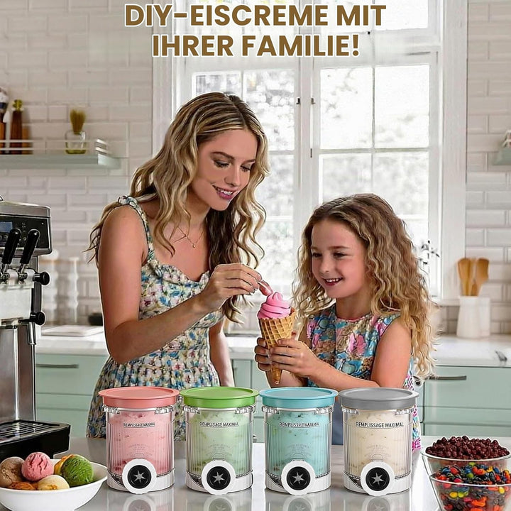 Creami Behälter, 4 Stück Behälter für Ninja Creami Swirl, Kompatibel mit Ninja Creami NC701EU NC700