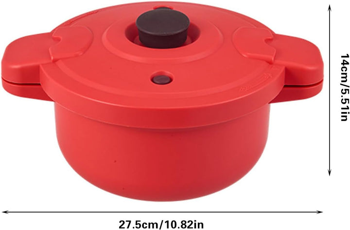 Schnellkochtopf Mikrowelle 2,3L Silikon – Dampfgarer für Reis, Gemüse, Pasta – 27,5 x 14 cm BPA-frei