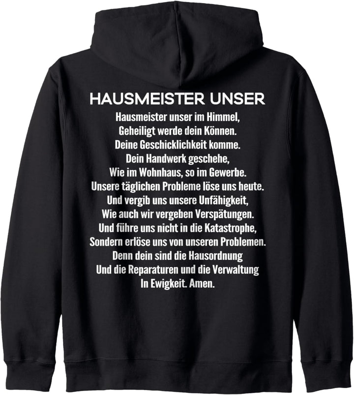 Hausmeister Unser Gebet Hausmeister Kapuzenjacke