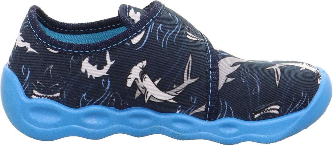 Superfit Jungen Bubble Hausschuh 23 EU Blau Mehrfarbig 8030, 23 EU Blau Mehrfarbig 8030