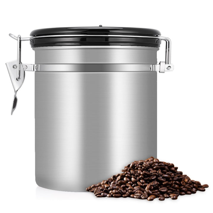 1 , 5 Liter Vakuum Kaffeedose Edelstahl Aromaverschluss Kaffee Luftdichte Kaffeebohnen Kanister für