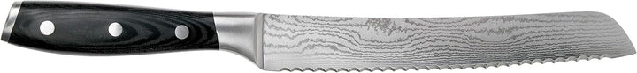 Eden Classic Damast Brotmesser 20 cm Küchenmesser EQ2030-220 Wellenschliffmesser für Brot, Gemüse, O