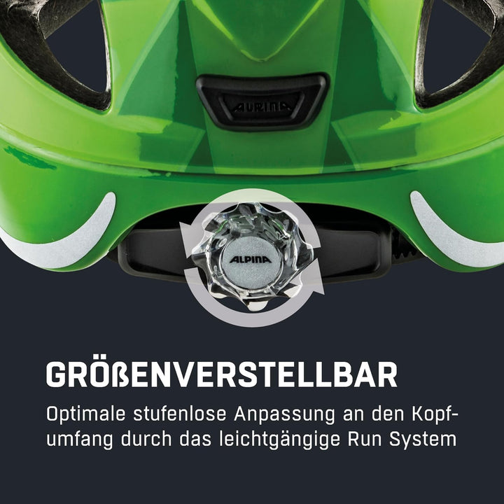ALPINA XIMO FLASH - Beleuchteter, Reflektierender, Leichter & Anpassbarer LED Fahrradhelm Für Kinder