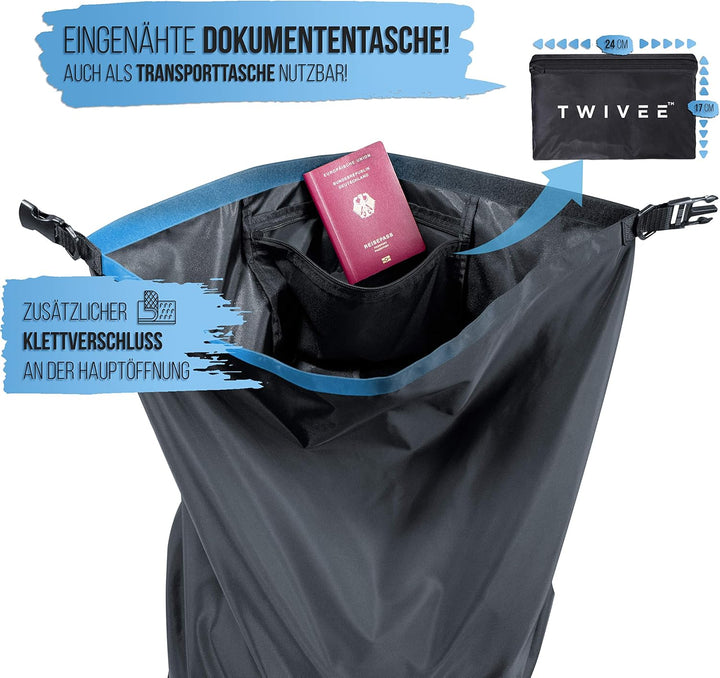 TWIVEE - 2 in 1 Rucksack Schutzhülle und Regenschutz - Flight Cover für Backpack - Flugzeug - Überzu