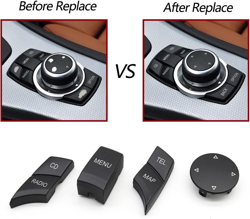 Iegefirm Innenraum Auto IDrive Multimedia MenüTaste für X1 X5 X6 E-Serie E87 E90 E91 E92 E60 E84 E70