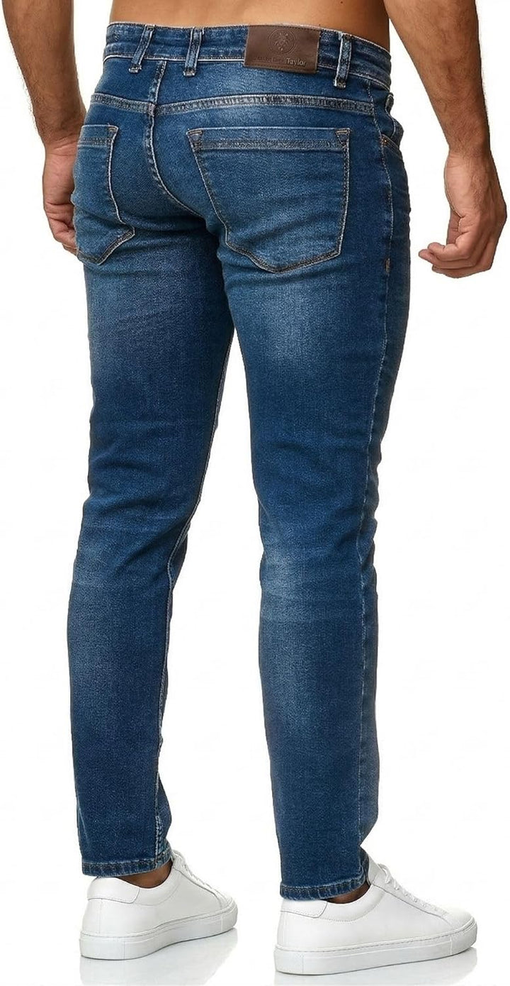 Tazzio Jeans Slim Fit Herren Jeanshose Stretch Designer Hose Denim 16533 29W / 30L Blau-1, 29W / 30L