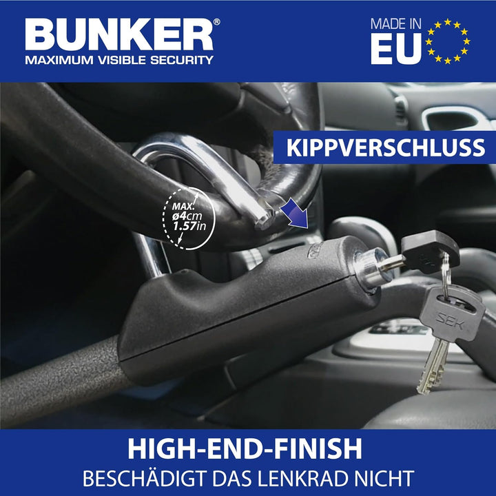 BUNKER BT29B Lenkradschloss Diebstahlsicherung Teleskop Lenkrad Pedal, Universal SUV