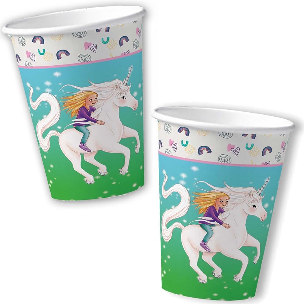 Carpeta 37-TLG Party-Set * STERNENSCHWEIF * für 8 Kinder mit Teller + Becher + Servietten + Luftball
