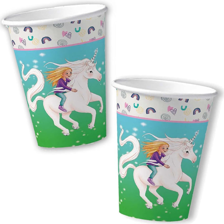 Carpeta 37-TLG Party-Set * STERNENSCHWEIF * für 8 Kinder mit Teller + Becher + Servietten + Luftball