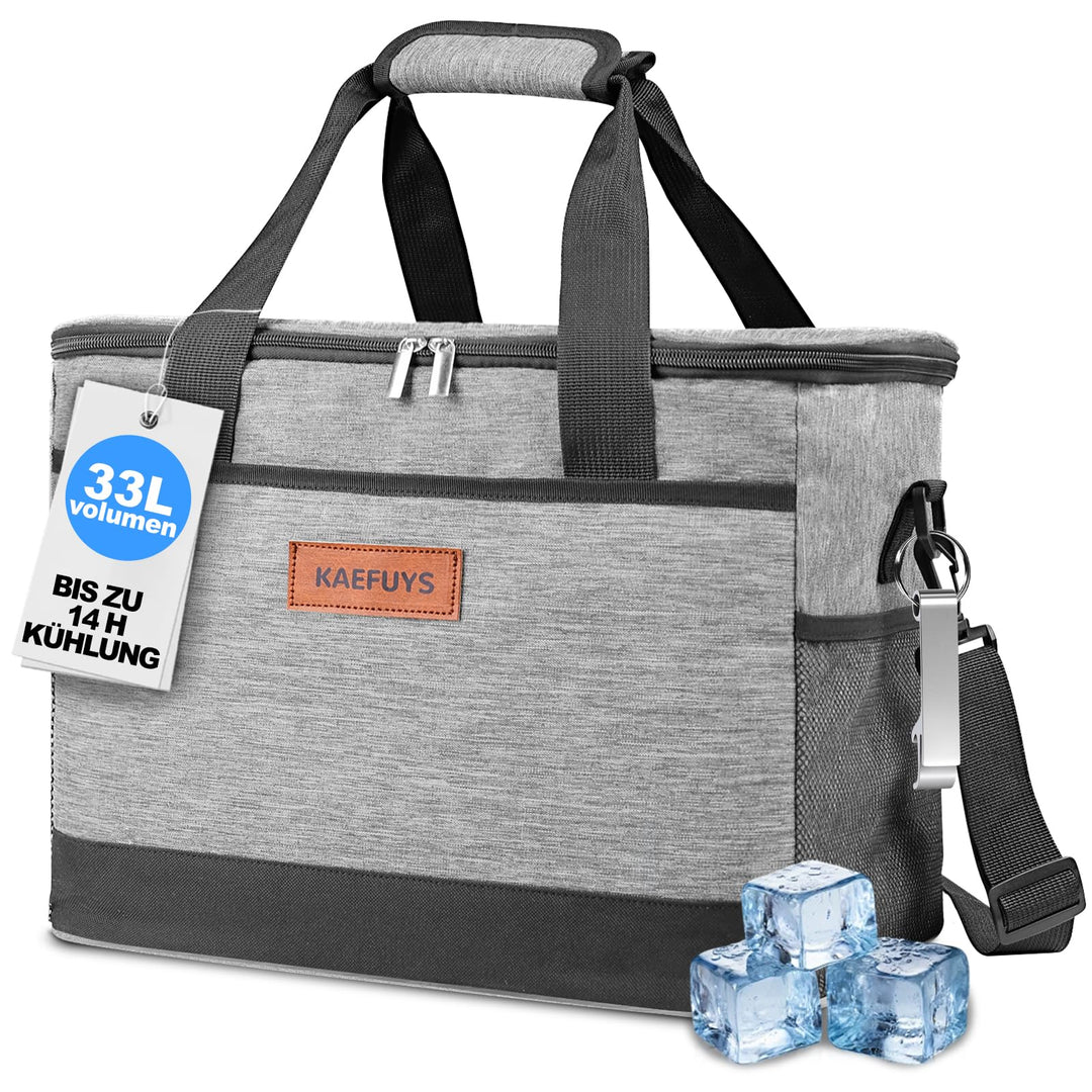 Kühltasche Faltbar 33L+12h Kühlung Gross Kühlbox Thermoisoliert Lunch Tasche Einkaufskörbe Wasserdic