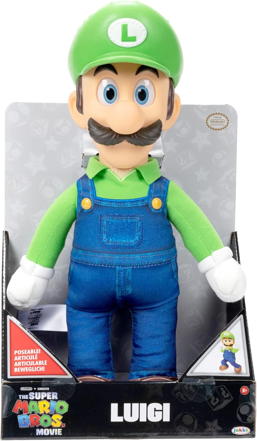 Nintendo Super Mario Movie 35cm Roto Plüsch - Luigi, Luigi