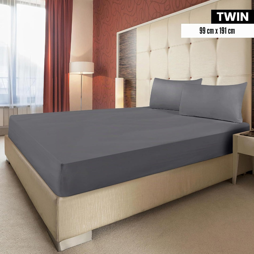 Utopia Spannbettlaken 6-teilig Grau Twin grau, Twin Grau