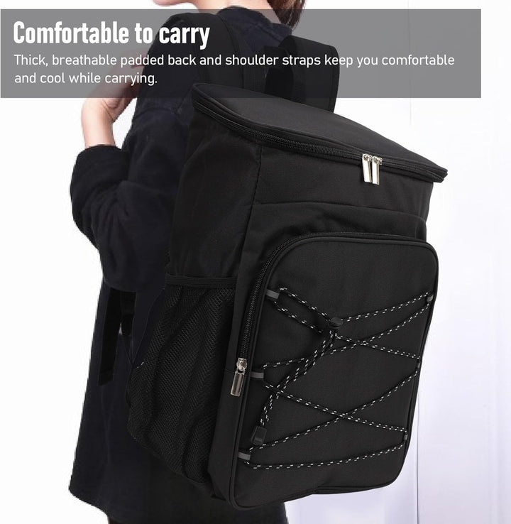 Kühlrucksack, Kühl Rucksack Gross Kühltasche Picknicktasche Rucksack mit Seitentaschen Wasserdicht A