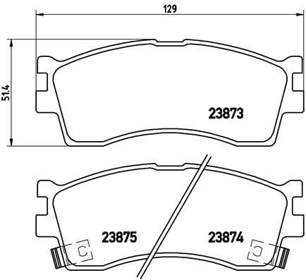 Brembo P 30 028 Bremsbelagsatz, Scheibenbremse - (4-teilig)