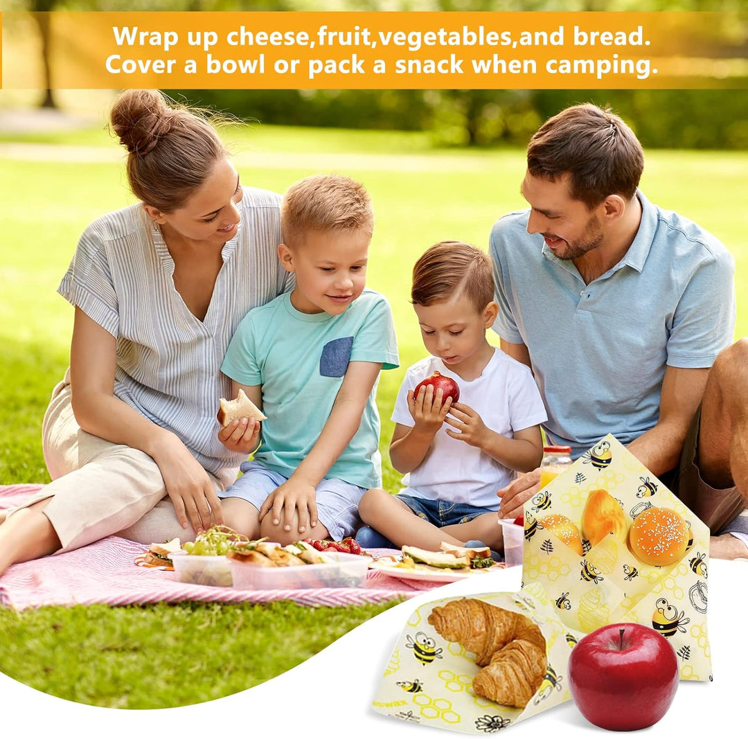 JOYBOY Bienenwachstücher,Bienenwachs-Wraps,Wiederverwendbare Bienenwachs Wraps Set aus 100*33 Wachsp