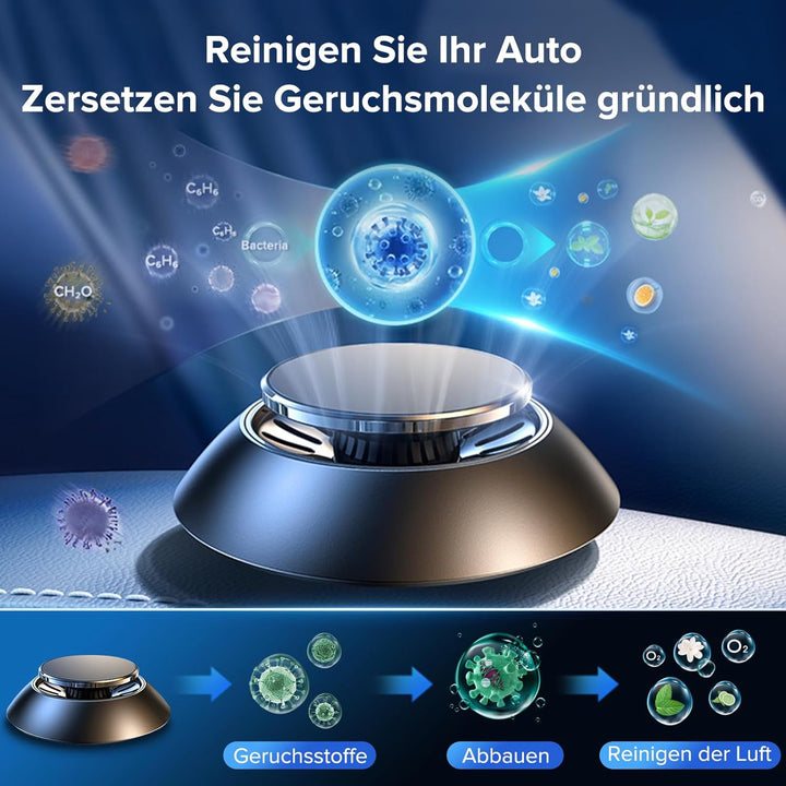 Ceeniu Auto Lufterfrischer, EA02 DIY Lufterfrischer, UFO Voll-Aluminiumlegierung Design, Natürlicher