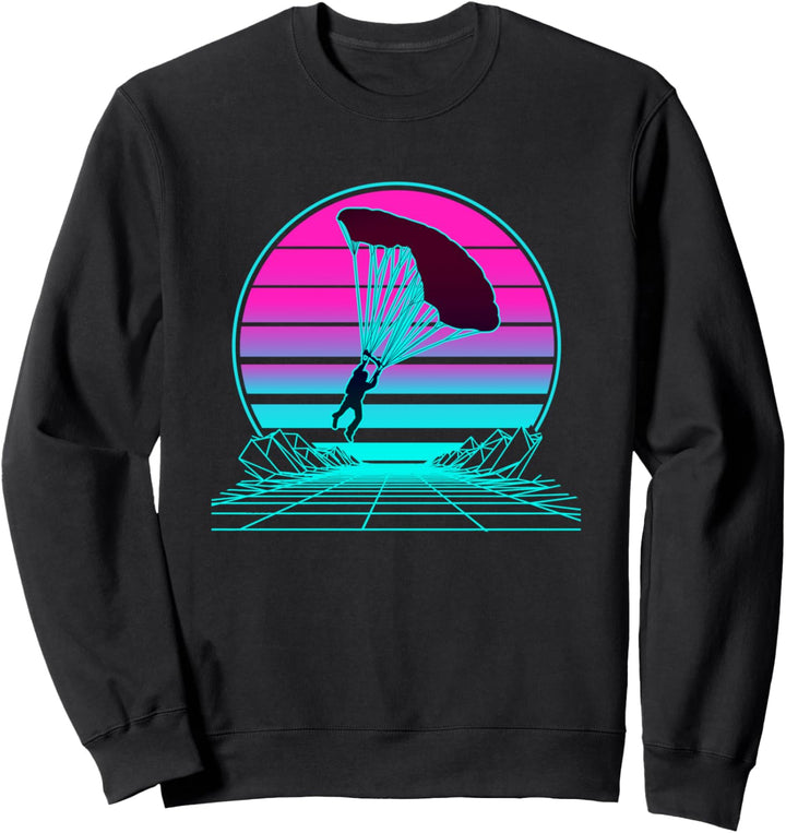 Vintage Retro Sonnenuntergang Skydiving Sweatshirt