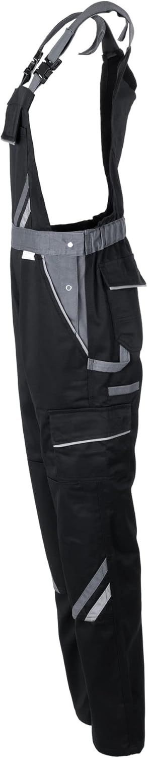 Planam Highline Damen Latzhose, viele Farben, alle Grössen 48 schwarz/schiefer/zink, 48 schwarz/schi