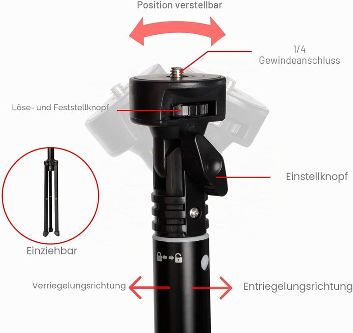 Starbea 25,4 cm Selfie-Ringlicht mit Stativständer und Telefonhalter, fotografische Beleuchtung, LED