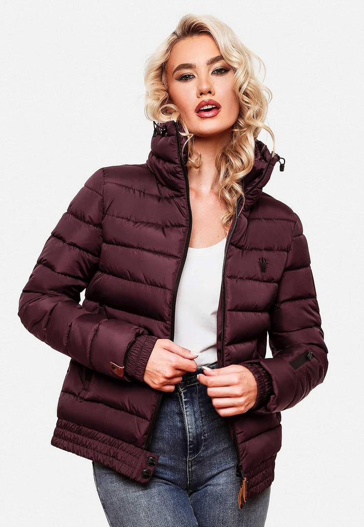 MARIKOO Damen Winter Steppjacke Poison XS-XL XS Wine, XS Wine