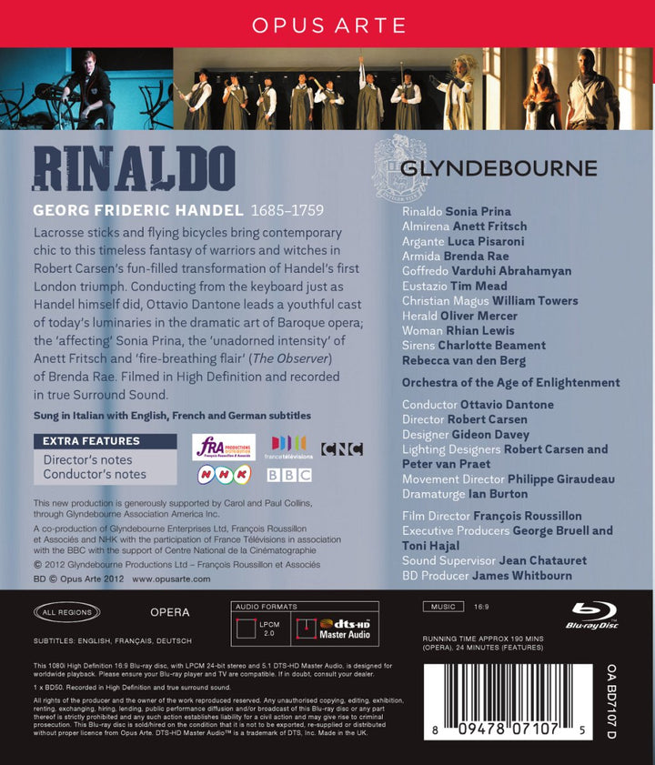 Händel: Rinaldo (Glyndebourne) an, Blu-ray