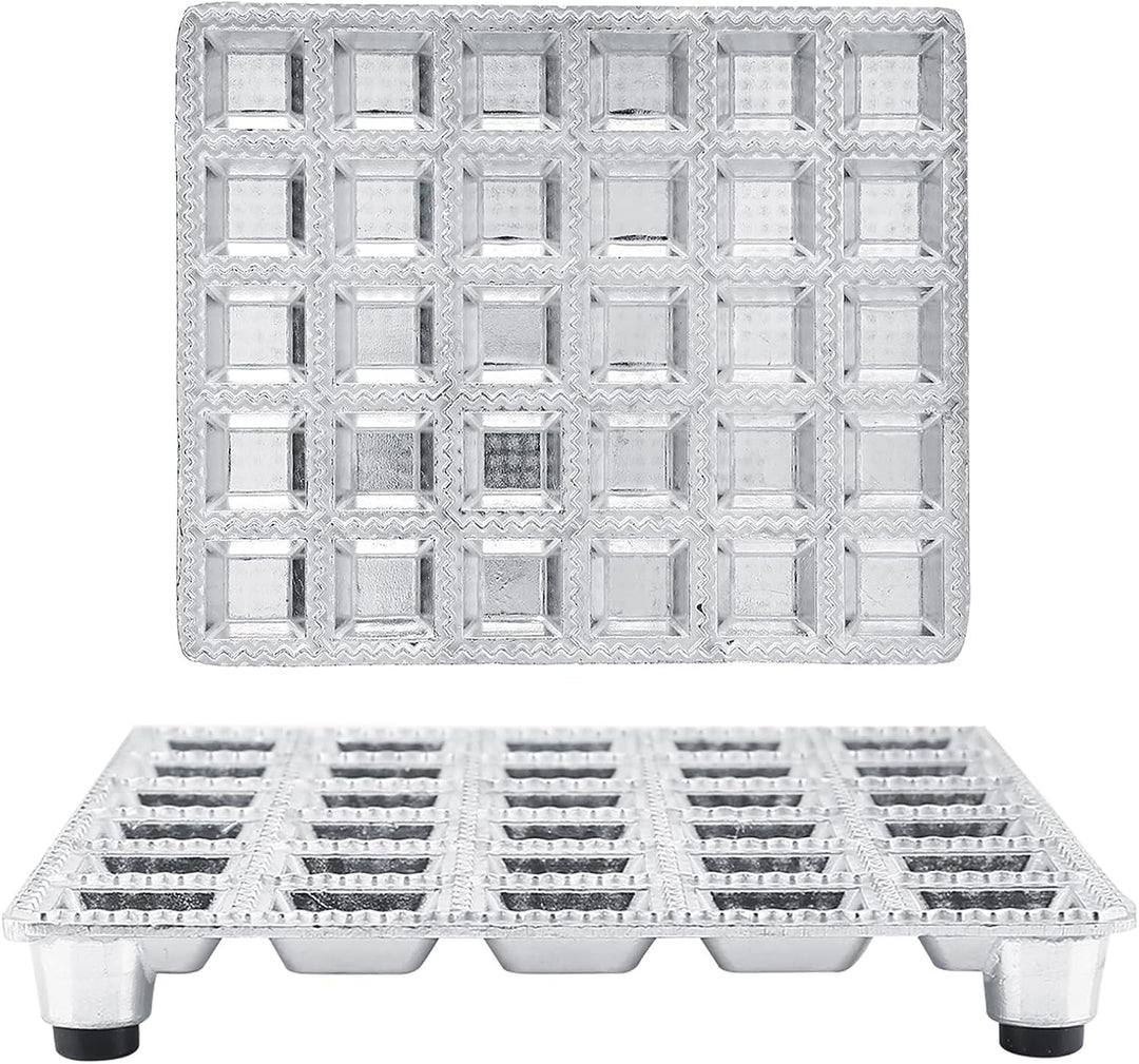 30 Löcher Knödelform, Edelstahlknödelhersteller Ravioli-Hersteller Pelmeni-Hersteller Knödelform, mü