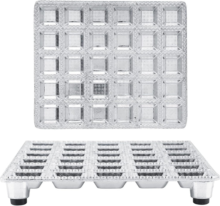 30 Löcher Knödelform, Edelstahlknödelhersteller Ravioli-Hersteller Pelmeni-Hersteller Knödelform, mü