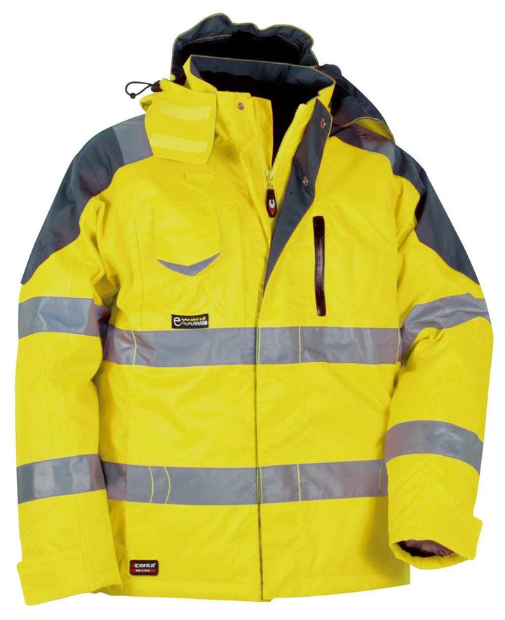Cofra V017-0-00.Z48 Polsterjacke "Rescue", gelb/anthrazit, 48 48 Yellow Fluo / Antrac, 48 Yellow Flu