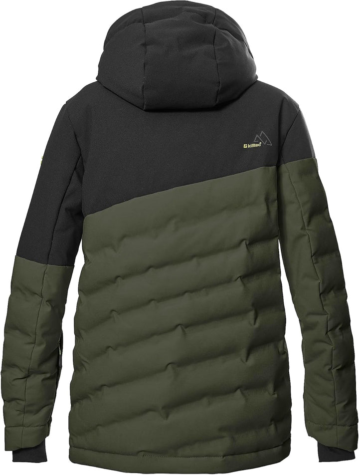 Killtec Jungen Ksw 172 Bys Ski Qltd Jckt Skijacke/Steppjacke mit Kapuze und Schneefang 152 dunkeloli