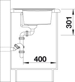 BLANCO ZENAR 45 S | SILGRANIT anthrazit | Einbauart: Einbau von Oben | Hauptbecken rechts | mit Abla