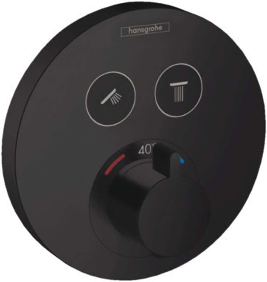 hansgrohe Unterputz Thermostat ShowerSelect S, für 2 Funktionen, Mattschwarz Mattschwarz 2 Funktione