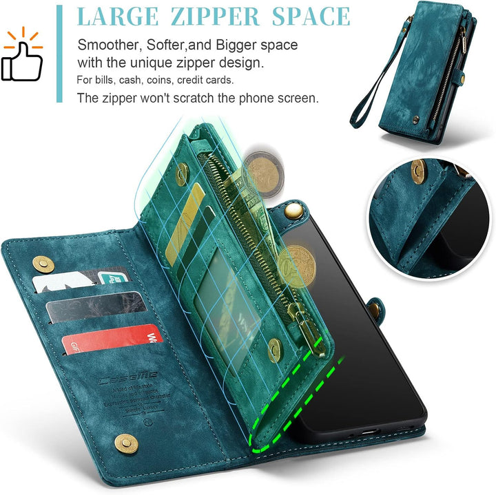 für Galaxy S21 Ultra Hülle, Stossfest Kartenfach Magnetisch Abnehmbare Tasche Handyhülle für Samsung