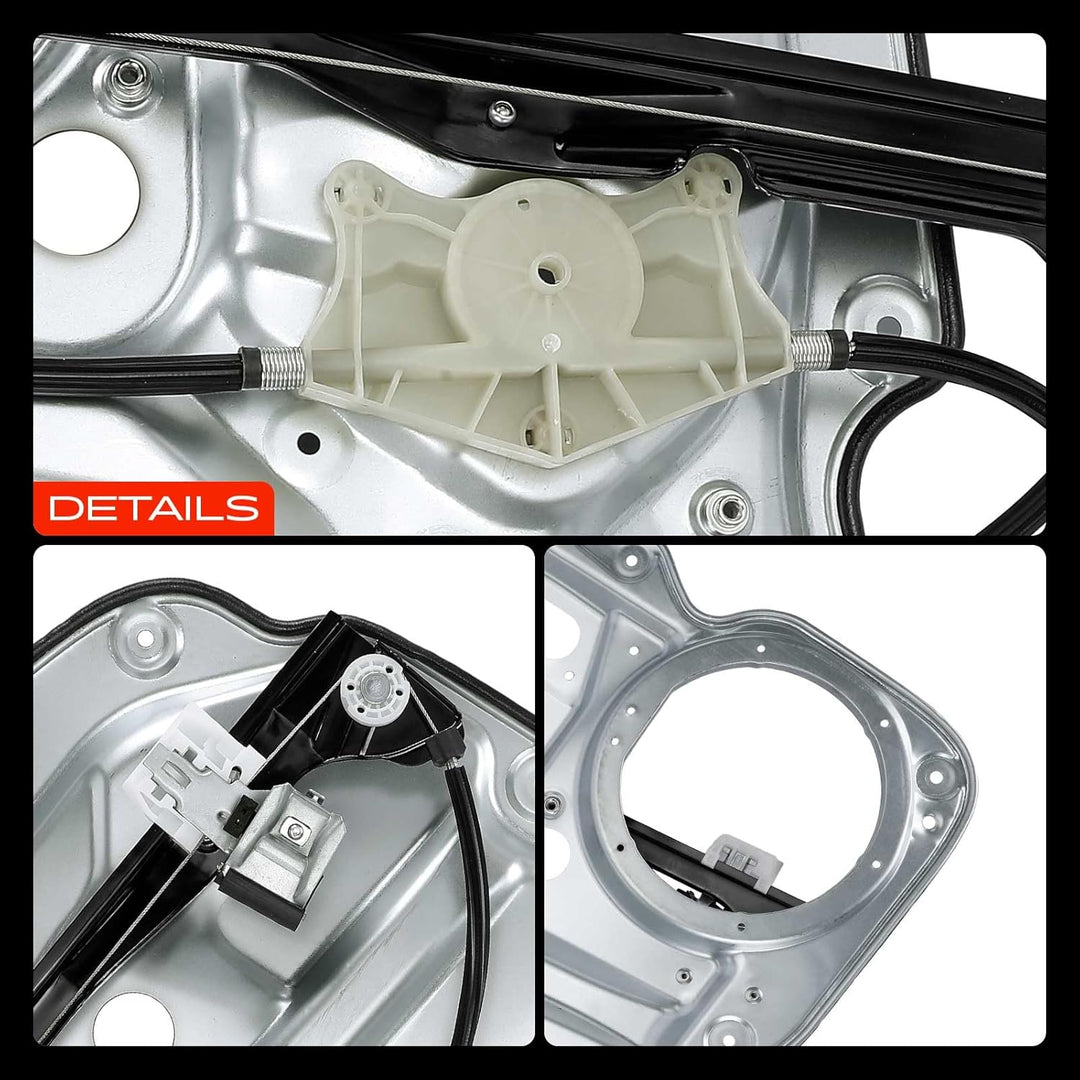 Frankberg Fensterheber Mit Metallplatt Vorne Links Kompatibel mit Caddy III 2K 2C Alle Motoren Kaste