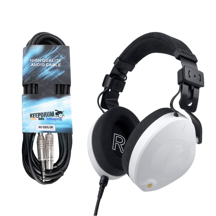 Rode NTH-100 geschlossener Studio-Kopfhörer Weiss + keepdrum Verlängerungskabel